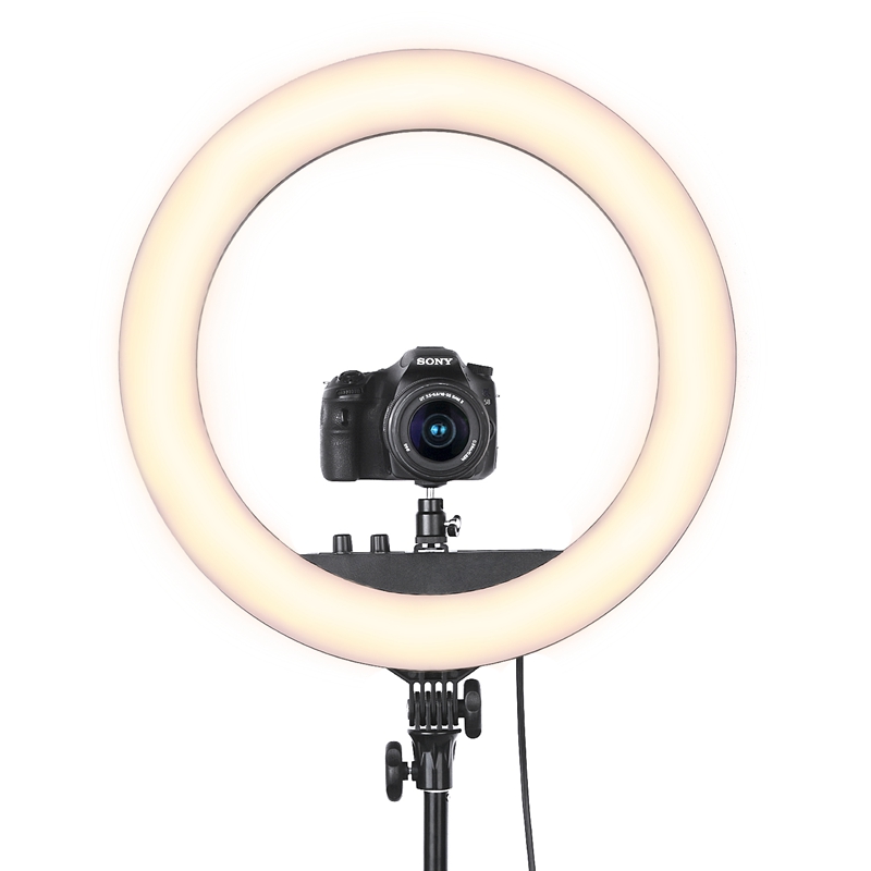 18" LED Ring Light Annular Lamp Bi-color 3200K-5500K 55W Ring Lamps for Video YouTube Photo Ring light Makeup Light