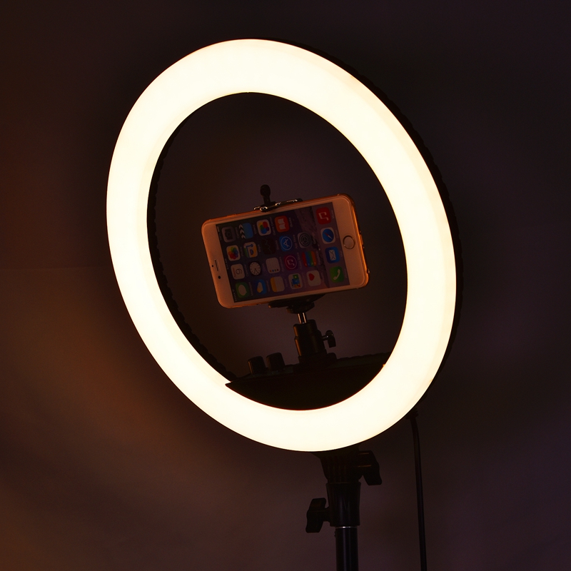 FOSOTO RL-12II 14" LED Ring Light Annular Lamp Bi-color 3200K-5500K CRI95 24W Ring Lamps for Video YouTube Photo,Makeup