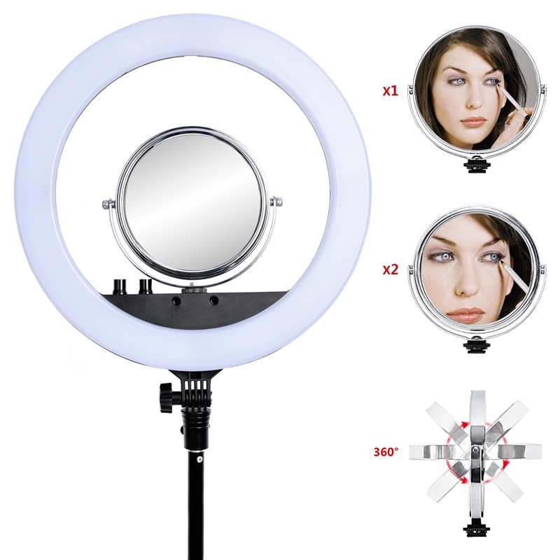 FOSOTO RL-12 240 Camera Photo Studio Phone Video 30W LED Ring Light 3200K-5500K Photography Dimmable Ring Lamp With Tripod