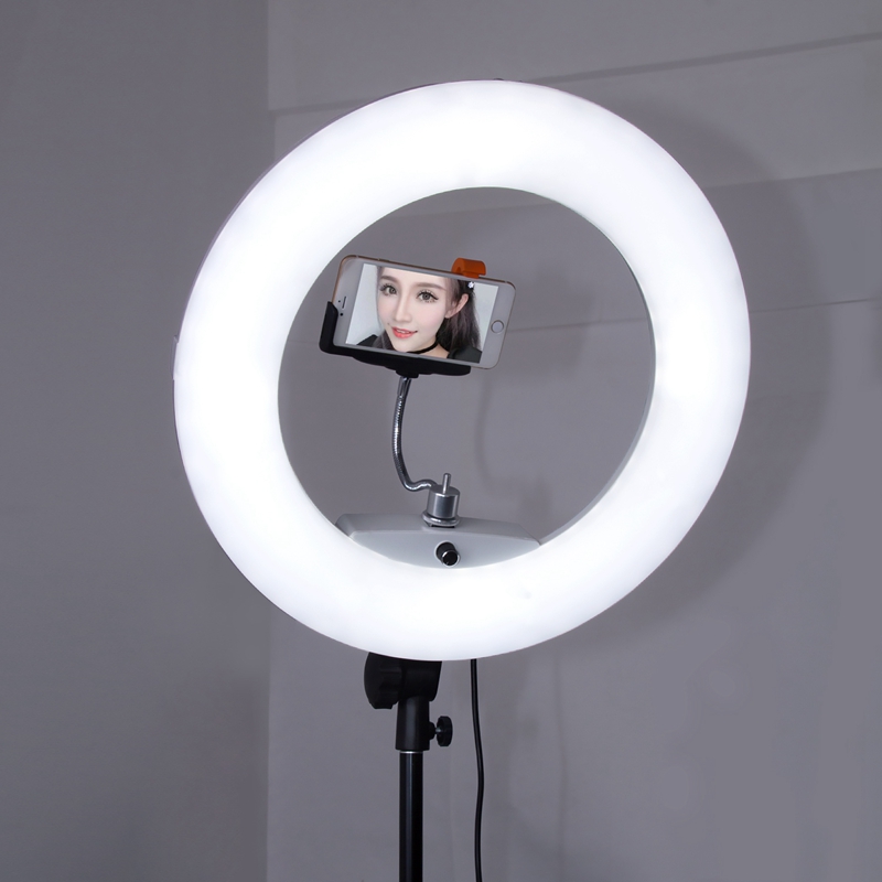 FOSOTO FE480II Bicolor Dimmable 96W LED Ring Light Makeup Lighting With Stand Remote Control For Youtube/ Photography/ Photo/ Studio