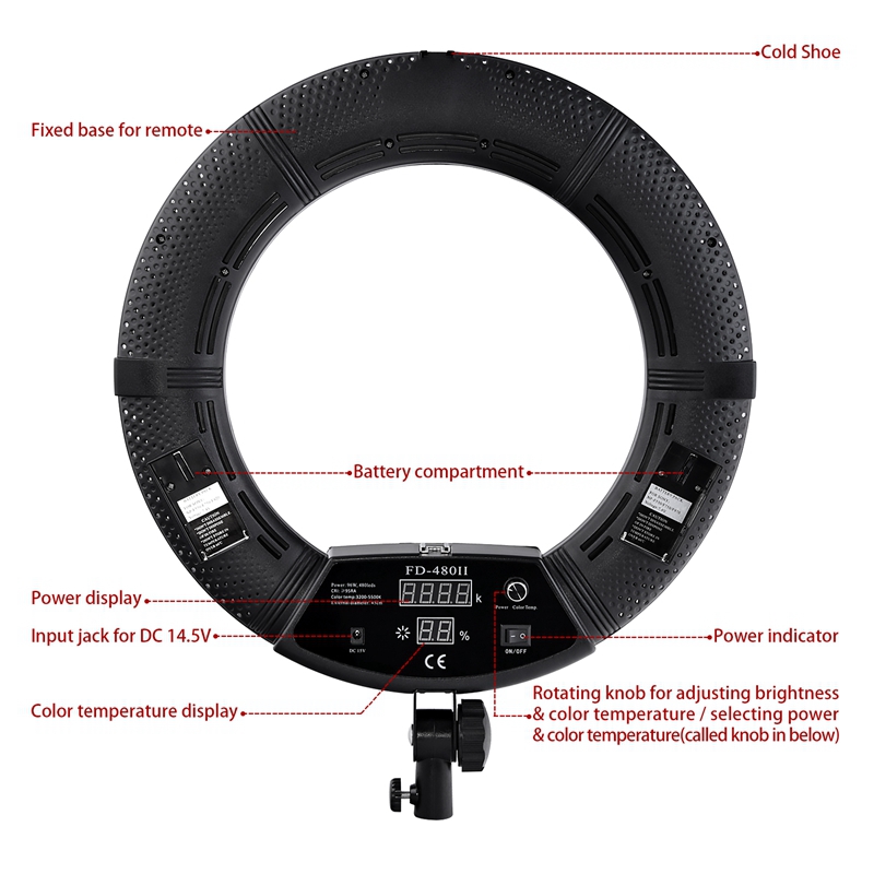 FOSOTO FD-480 Dimmable Bi-color 18