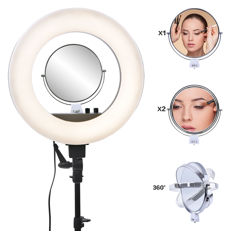 FOSOTO CY-R50L 18inch photographic lighting 480pcs led 3200K-5500K Dimmable 55W Ring Light Lamp