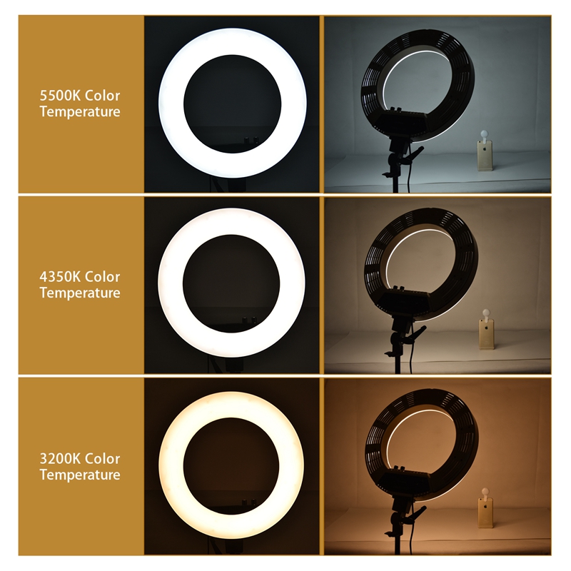 FOSOTO CY-R50L 18inch photographic lighting 480pcs led 3200K-5500K Dimmable 55W Ring Light Lamp