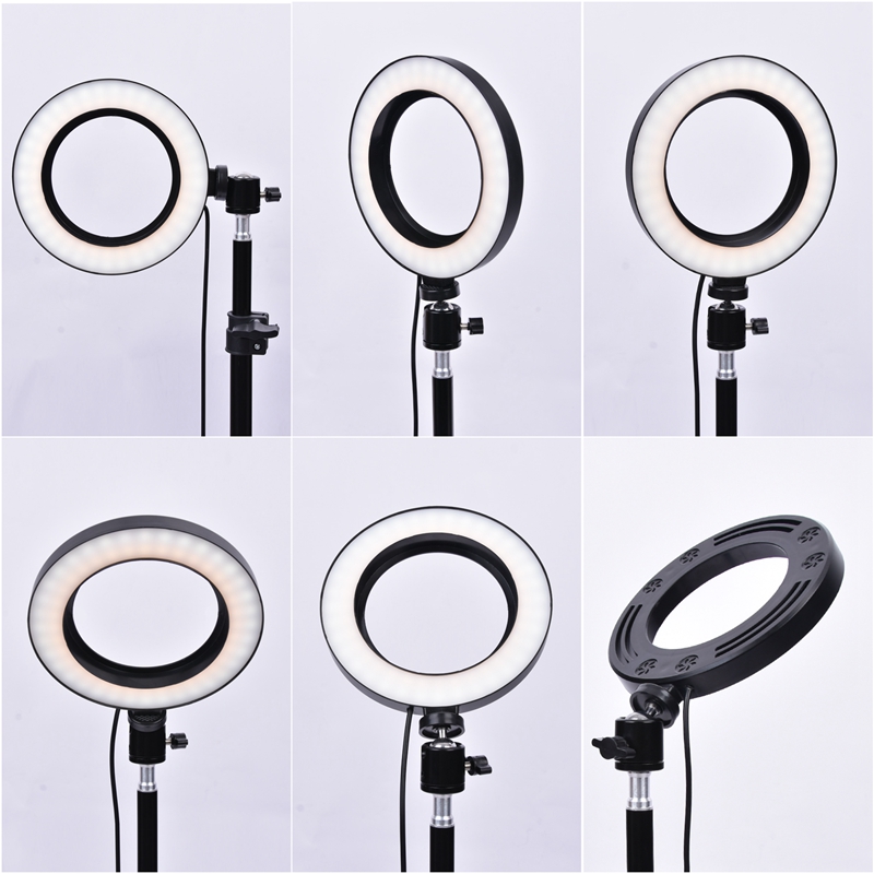 FOSOTO 10 inch / 26cm Photographic Lighting 5500K Dimmable Led Ring Light Lamp for for Video, Portrait, and Product Photography