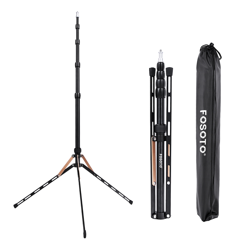 Fosoto FT-190B 2.2m Gold Led Light Tripod Stand with Bag Head Softbox  For Photographic Lighting Flash Umbrellas Reflector