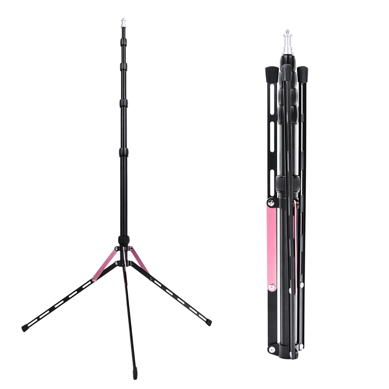 Fosoto FT-190B Red 2.2m Led Light Tripod Stand with Bag  Head Softbox For Photography Studio ring light Flash Umbrella Reflector