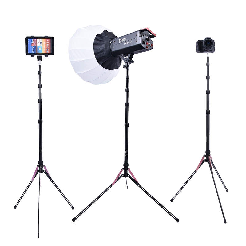 Fosoto FT-190B Red 2.2m Led Light Tripod Stand with Bag  Head Softbox For Photography Studio ring light Flash Umbrella Reflector