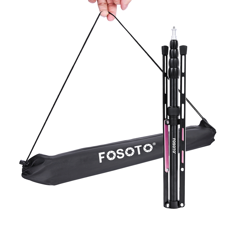 Fosoto FT-190B Red 2.2m Led Light Tripod Stand with Bag  Head Softbox For Photography Studio ring light Flash Umbrella Reflector