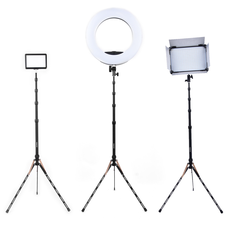 Fosoto FT-190B 2.2m Gold Led Light Tripod Stand with Bag Head Softbox  For Photographic Lighting Flash Umbrellas Reflector