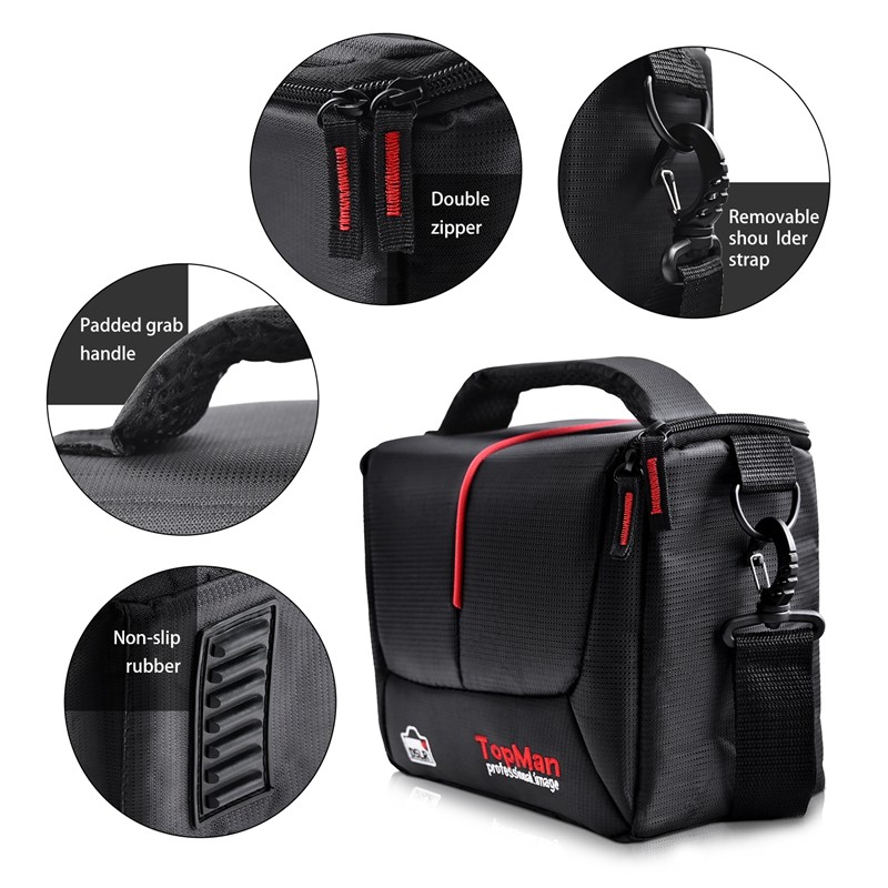 FOSOTO 201S-B DSLR Camera Bag Digital photography Photo Video Shoulder Case Cover Nylon Bags For Dslr Sony Canon Nikon D700 D300 D200