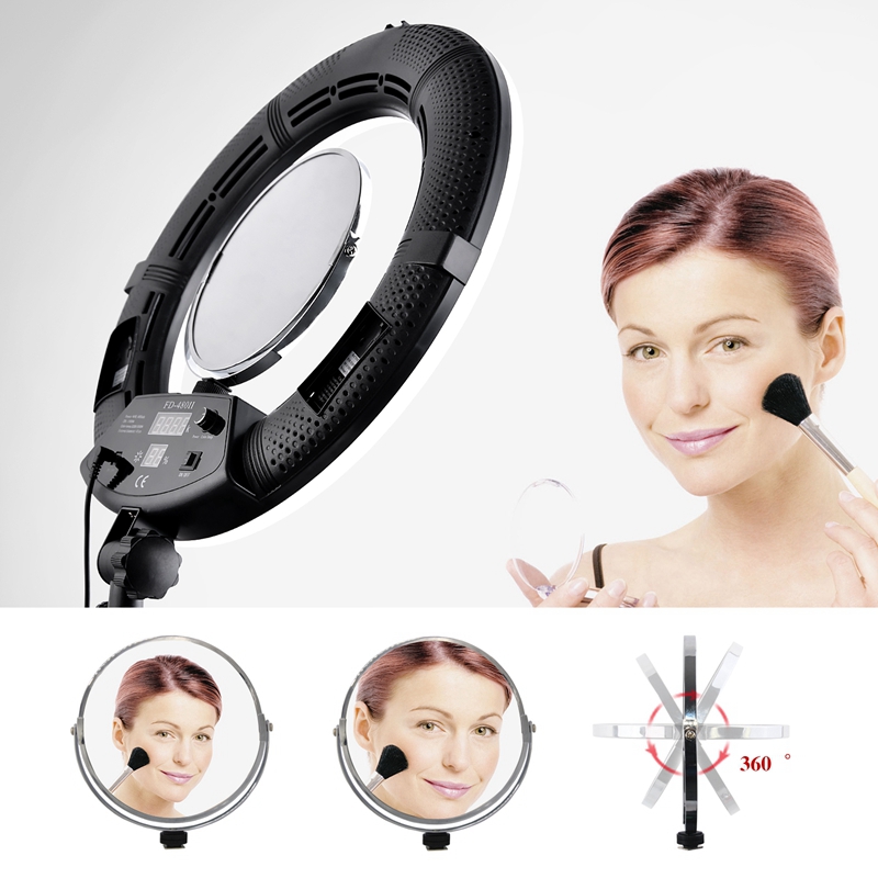 FOSOTO Ring light lamp mirror Ring Light Accessories For Rl-18 And all the ring lights that can be used with hot shoes