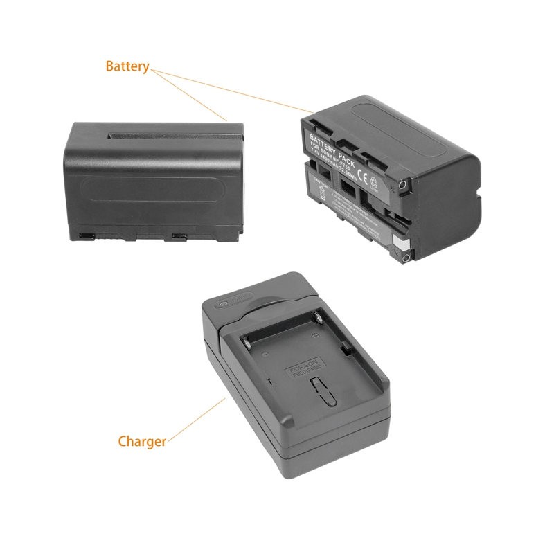 FOSOTO compatible NP-F970 NP-F960 charger for NP-F550 F750 F960 Led Ring Light battery