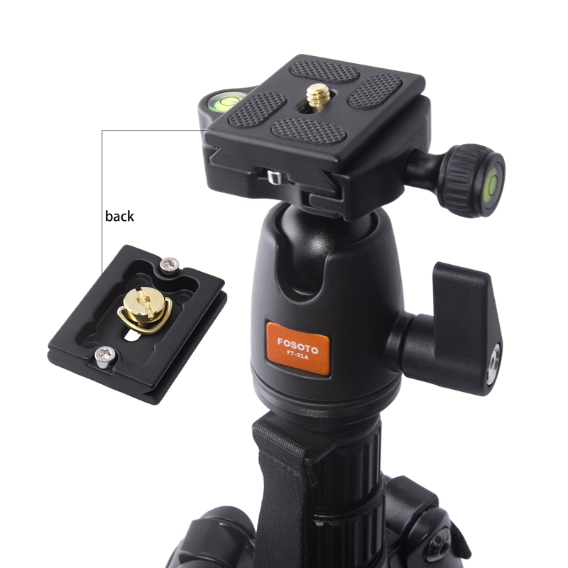 FOSOTO F-555 Professional Portable Magnesium Aluminium Alloy Q555 Camera Tripod Monopod Stand with Ball Head  For Canon Nikon DSLR Phone