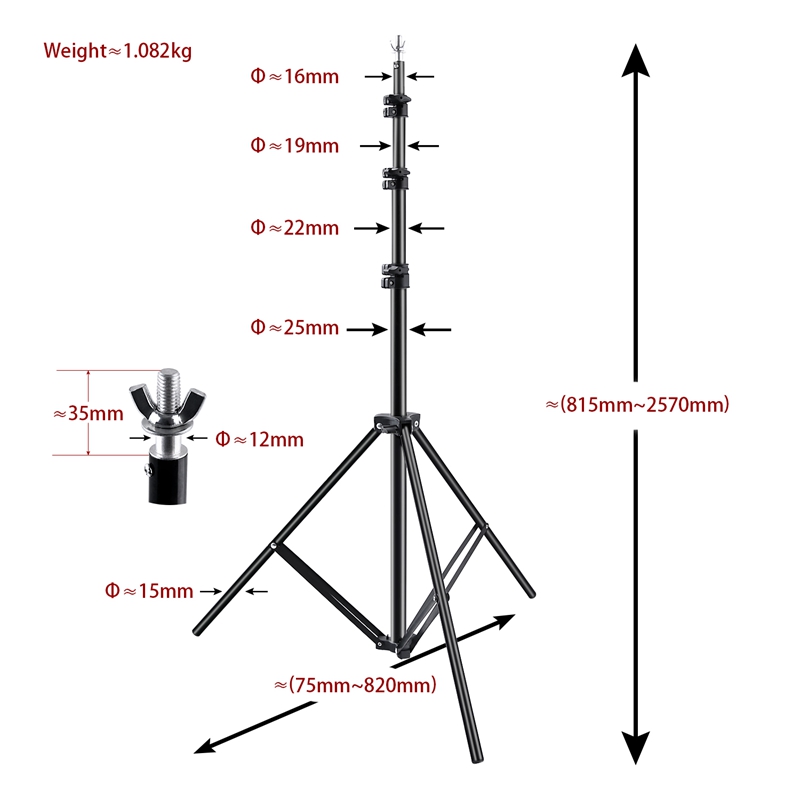 FOSOTO F-263 Strong Background Stand Backdrop Support System Kit 2.8*3M forphotographic studio