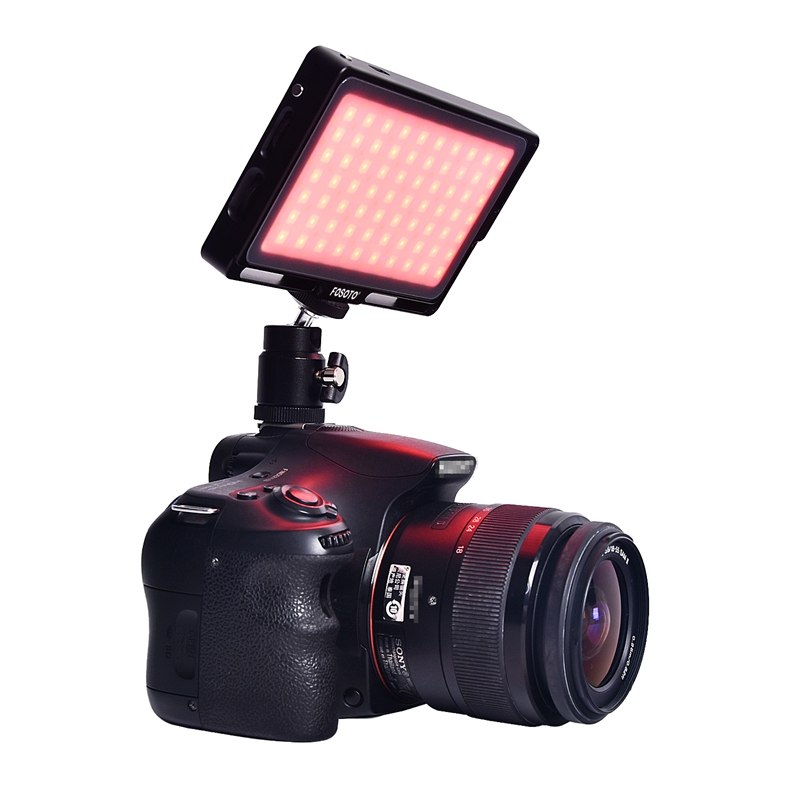 FOSOTO FT-08 Square Photography Mini fill light RGB Full Color LED Video Light For Camera and Smartphone Video vlog Photography