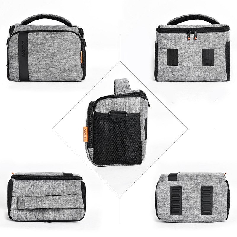 FOSOTO 650DS Camera Bag Fashion DSLR Shoulder Bag Camera Case For Canon Nikon Sony Lens Pouch Bag Waterproof Photography Photo Bag