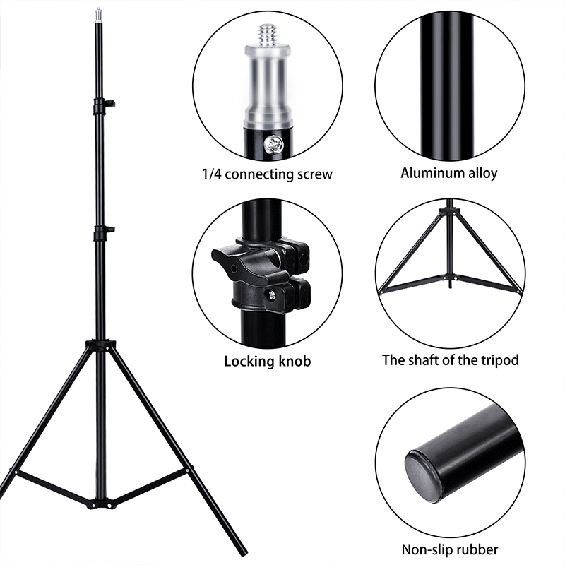 FOSOTO FT-33 3200-5600K RGB Selfie Ring Light Phone Holder with Tripod Stand for Makeup, Live Streaming, Video Recording