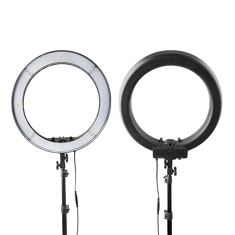 FOSOTO RL18 55W 5500K Dimmable LED Ring Light with Phone Holder Tripod stand for YouTube, Photography, Camera Recording