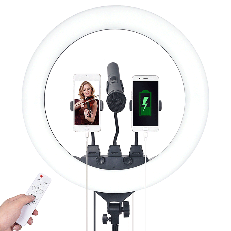 FOSOTO FT-220L/22inch 3200-5600K Selfie LED Ring Light with Tripod Video for TikTok, Makeup, Photography lights