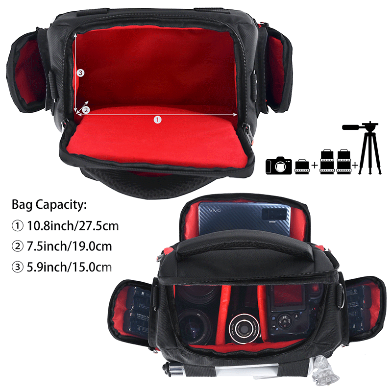 FOSOTO B700 DSLR  Camera Case Bag Compatible waterproof Camera Case for Canon Nikon Sony video bag