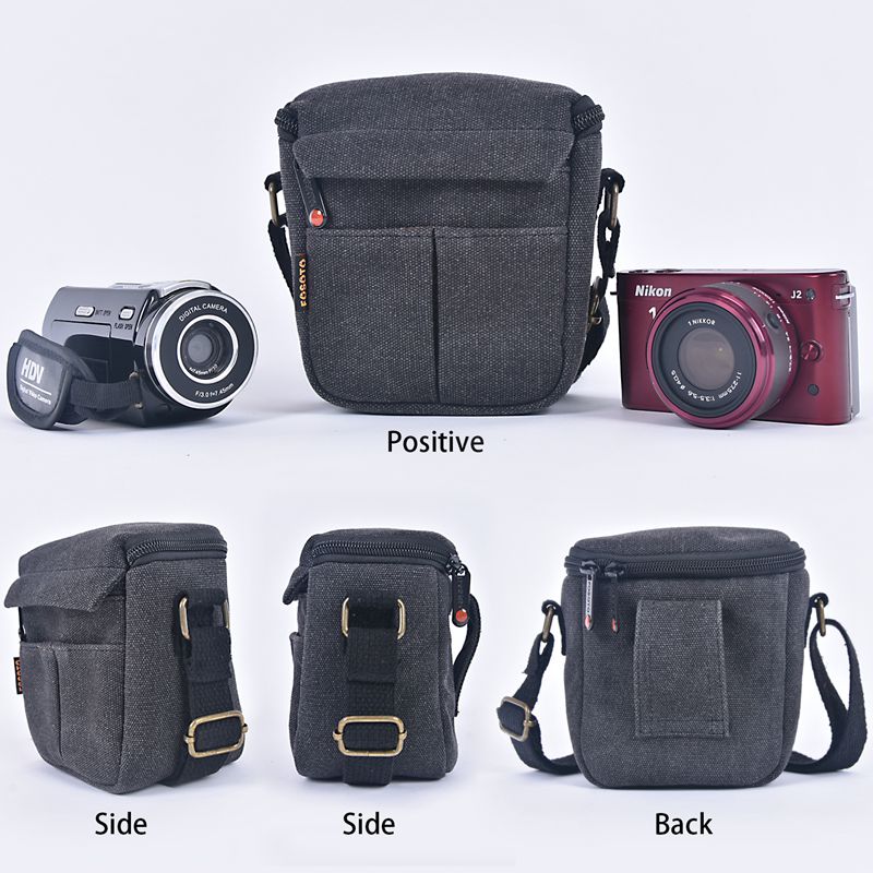 FOSOTO R3 DSLR fashion Camera Water Resistant Canvas Camera Case Shoulder Strap Bag for Canon Nikon Sony video bag