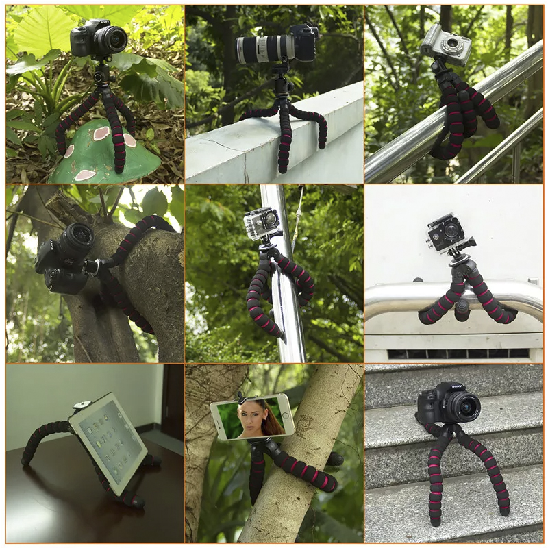 FOSOTO Large Octopus Flexible Gorillapod Mini Tripod Stand 5kg Load-Bearin for Gopro Hero 4/ 3 / 3 Camera Digital DV Canon Nikon