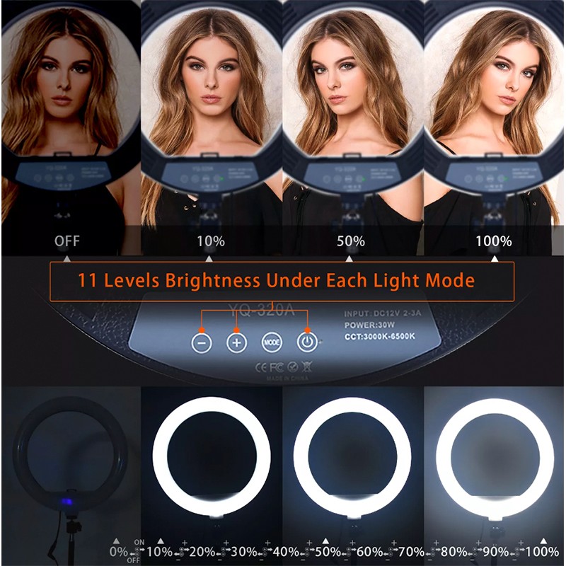 Ring Light with Adjustable Tripod Stand 