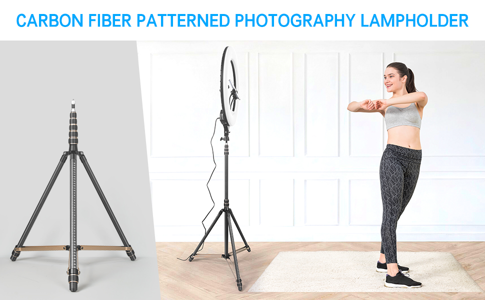 Fosoto SL285 Carbon Fiber Led Light Tripod Stand 2.52m Head Softbox For Photo Studio Photographic Lighting Flash LED Light