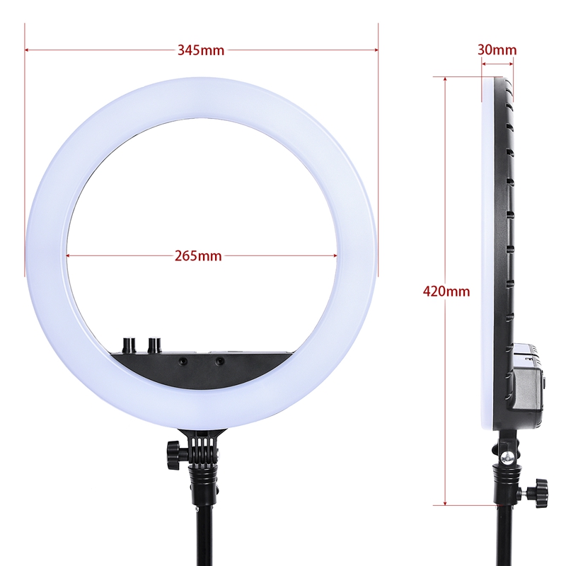 FOSOTO RL-12 240 Camera Photo Studio Phone Video 30W LED Ring Light 3200K-5500K Photography Dimmable Ring Lamp With Tripod