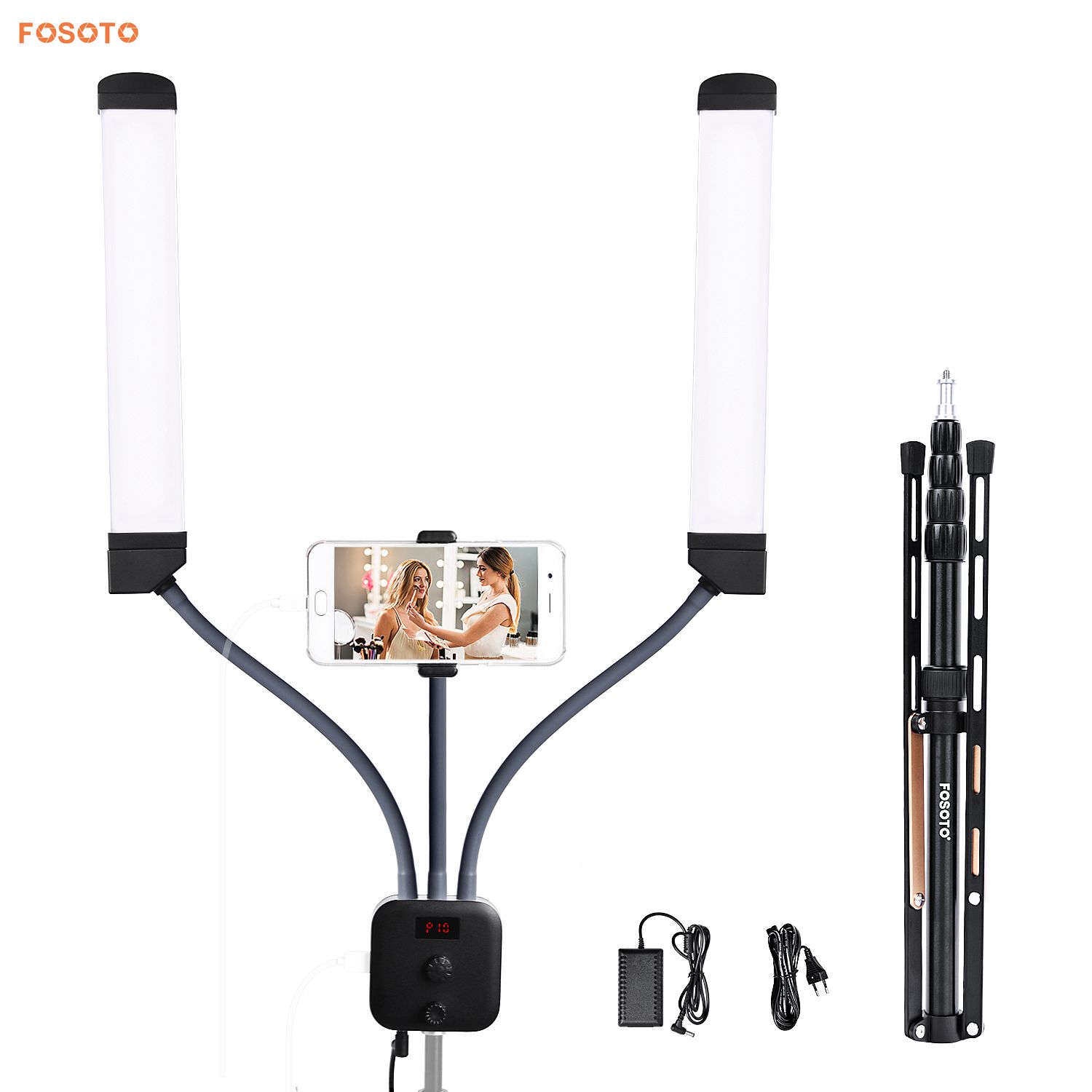 FOSOTO FT-450 Multimedia Extreme With Selfie Function photographic lighting 3000-6000K Led Video light Phone Camera lamp&Tripod for Youtube/ Photography/ Photo/ Studio