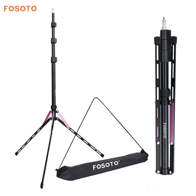 Fosoto FT-190 Purple Led Tripod Light Stand For Camera Phone Photographic Lighting Flash Umbrellas Reflector