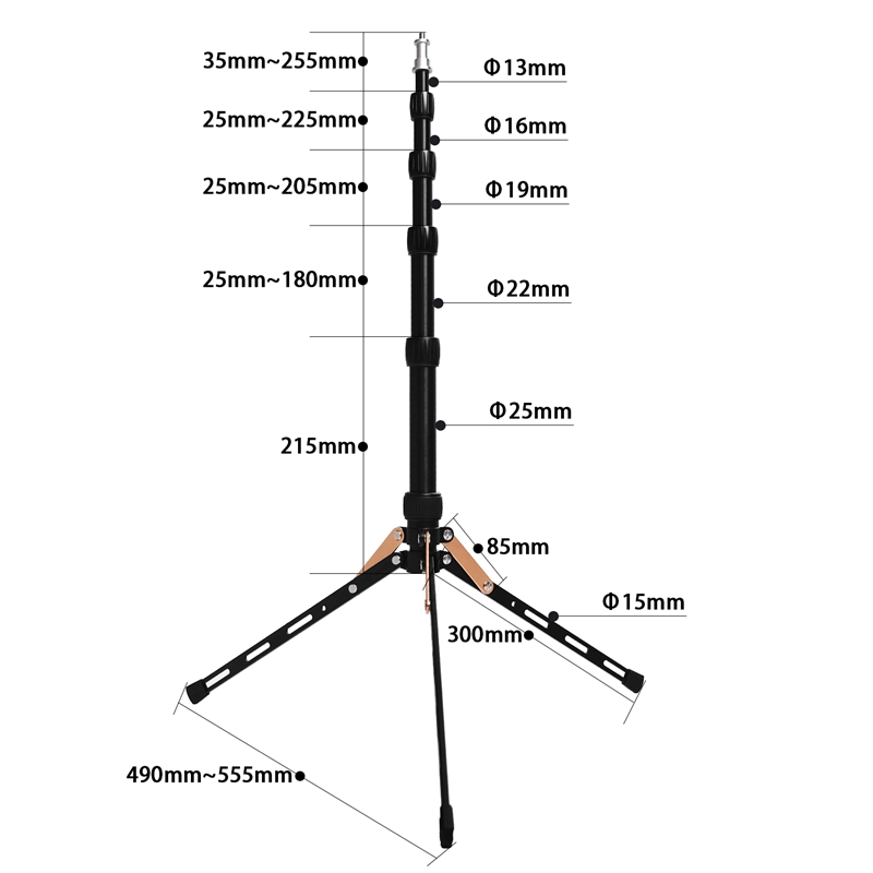 FOSOTO FT-140 Portable Light Stand 123cm Tripod For Camera Phone Photographic Lighting Flash Umbrellas Reflector Photo Studio