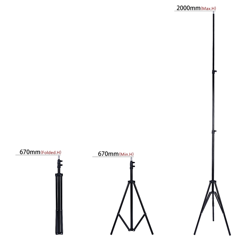 FOSOTO 200CM Tripod Light Stand Softbox Umbrella Light Stand Tripod For Photo Studio Ring Photographic Lighting Flash Umbrellas