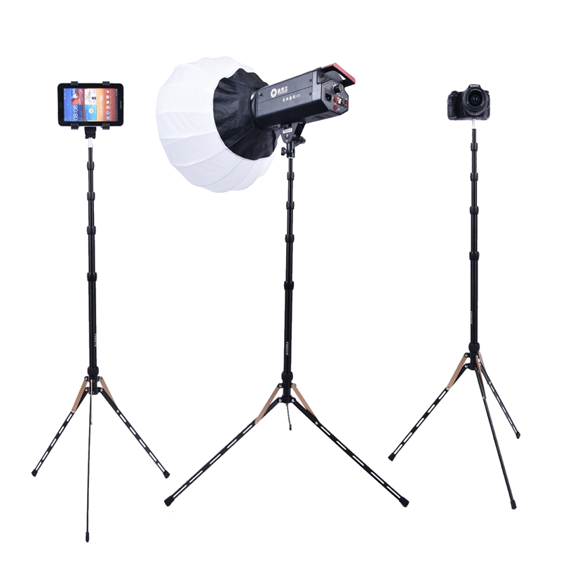 Fosoto FT-190B 2.2m Gold Led Light Tripod Stand with Bag Head Softbox  For Photographic Lighting Flash Umbrellas Reflector