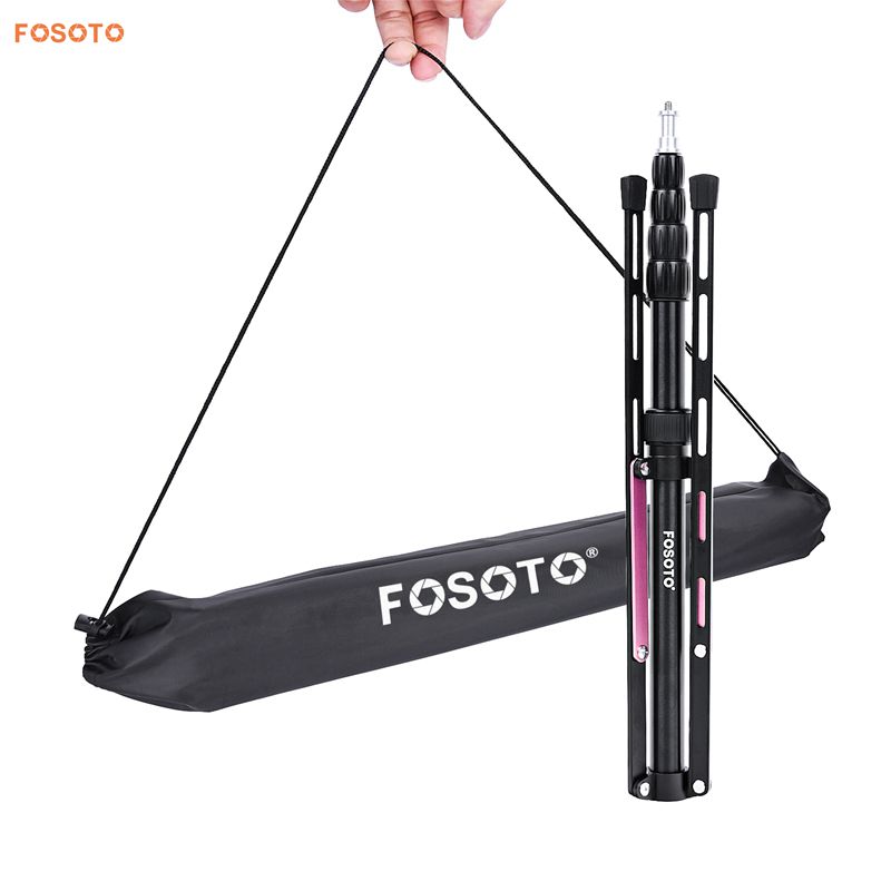 Fosoto FT-190B Red 2.2m Led Light Tripod Stand with Bag  Head Softbox For Photography Studio ring light Flash Umbrella Reflector