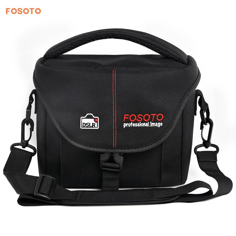 FOSOTO 210-B DSLR Camera Bag Fashion Polyester Shoulder Bag Waterproof Camera Case For Canon Nikon Sony Lens Pouch Bag Photo Video bag