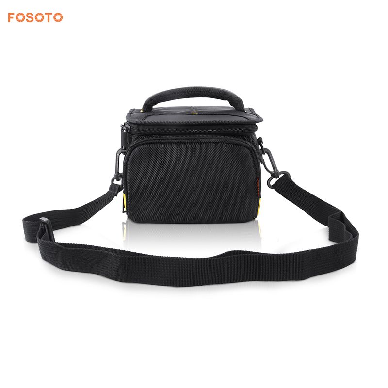 FOSOTO R4 DSLR Shoulder Bags Digital Video Photo Camera Travel Case Bag with Waterproof Rain Cover for Canon Nikon SLR D3400 D3100