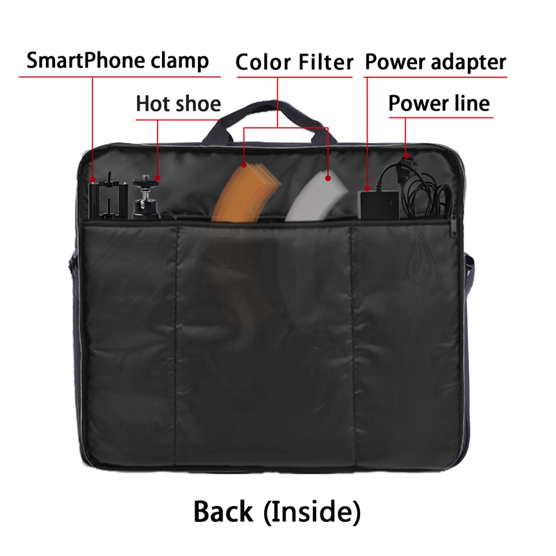 FOSOTO High Quality Conjoined bag Orange Carry Case For RL-18 Ring Light Lamp And Tripod Stand&All accessories within 18