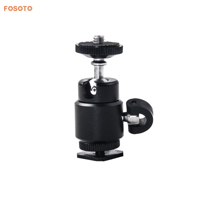 FOSOTO ball head for all lamp have hotshoe tripod camera smartphone holder phone makeup mirror 