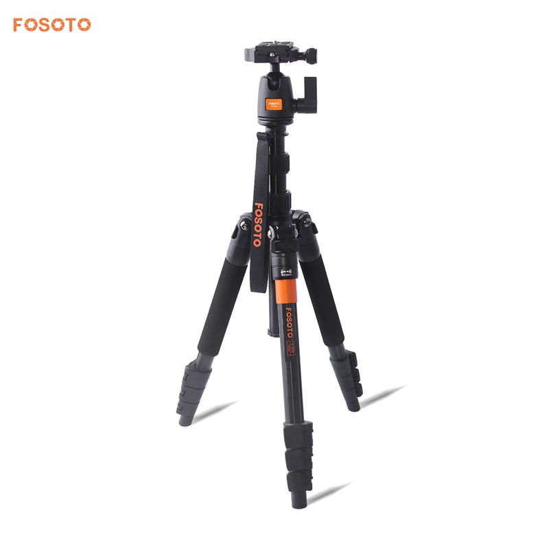 FOSOTO F-555 Professional Portable Magnesium Aluminium Alloy Q555 Camera Tripod Monopod Stand with Ball Head  For Canon Nikon DSLR Phone