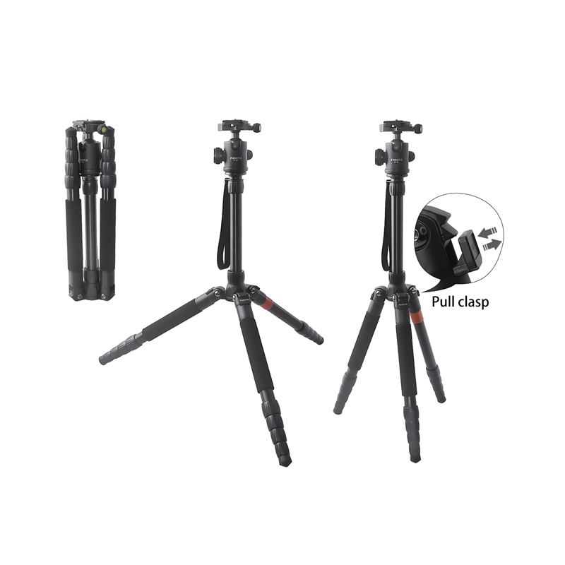 FOSOTO F-666 Professional Portable Travel Digital DSLR Camera Monopod tripod Stand with ball head For Canon Nikon DSLR DV Phone