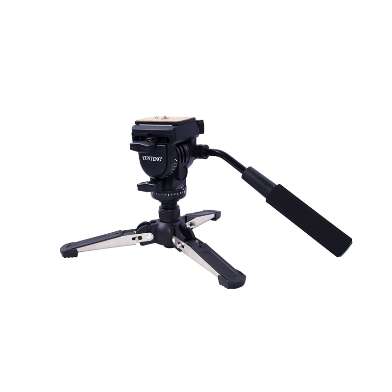 FOSOTO VCT-288 professional mini tripod monopod stand & fluid pan head quick release plate unipod for Canon Nikon camera phone