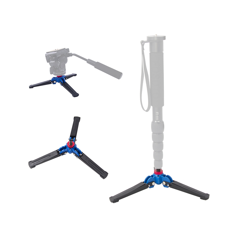 FOSOTO M-1 Hydraulic Universal Three Feet Support Stand for Monopod with 3/8