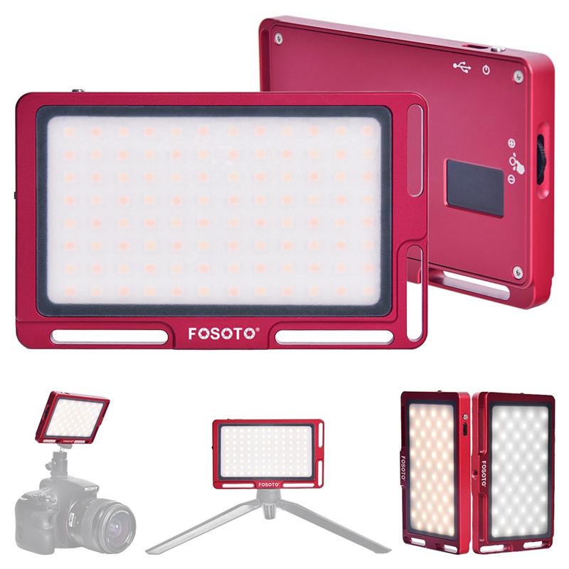 FOSOTO FT-03 3500k-5700k 96 LED lamp beads Mini LED Video Camera Light pane Fill Lamp for DSLR Camera