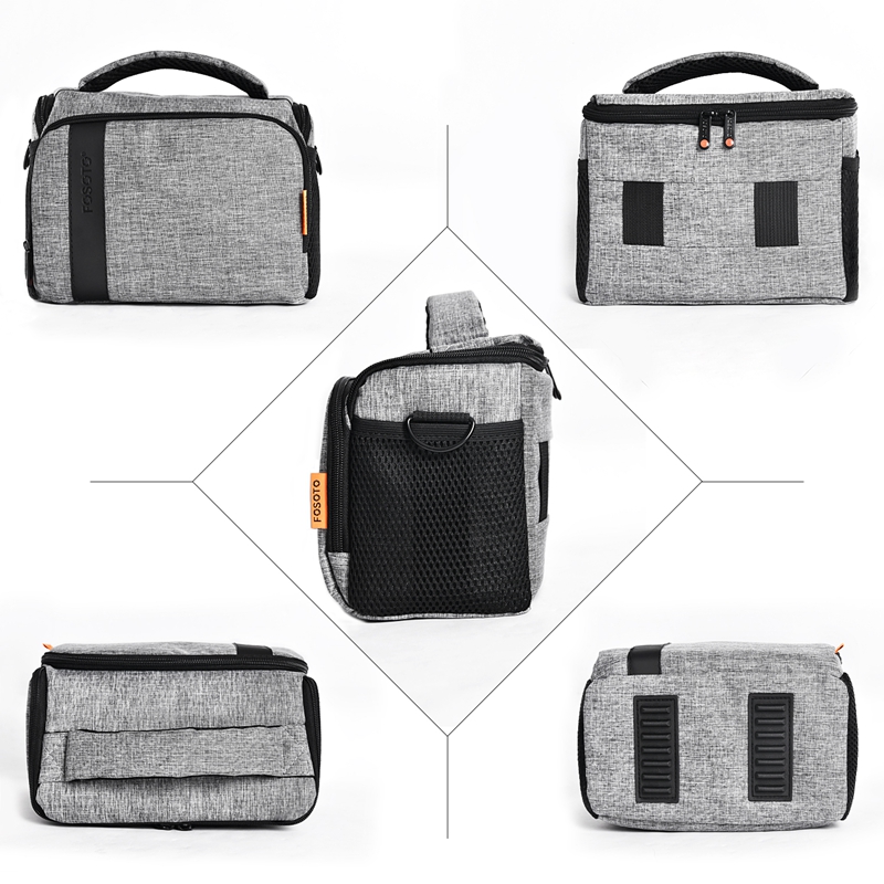 FOSOTO FT-B500 Black Wholesale Low Price Waterproof Canvas Camera Shoulder Bag For Dslr Slr Camera Bags