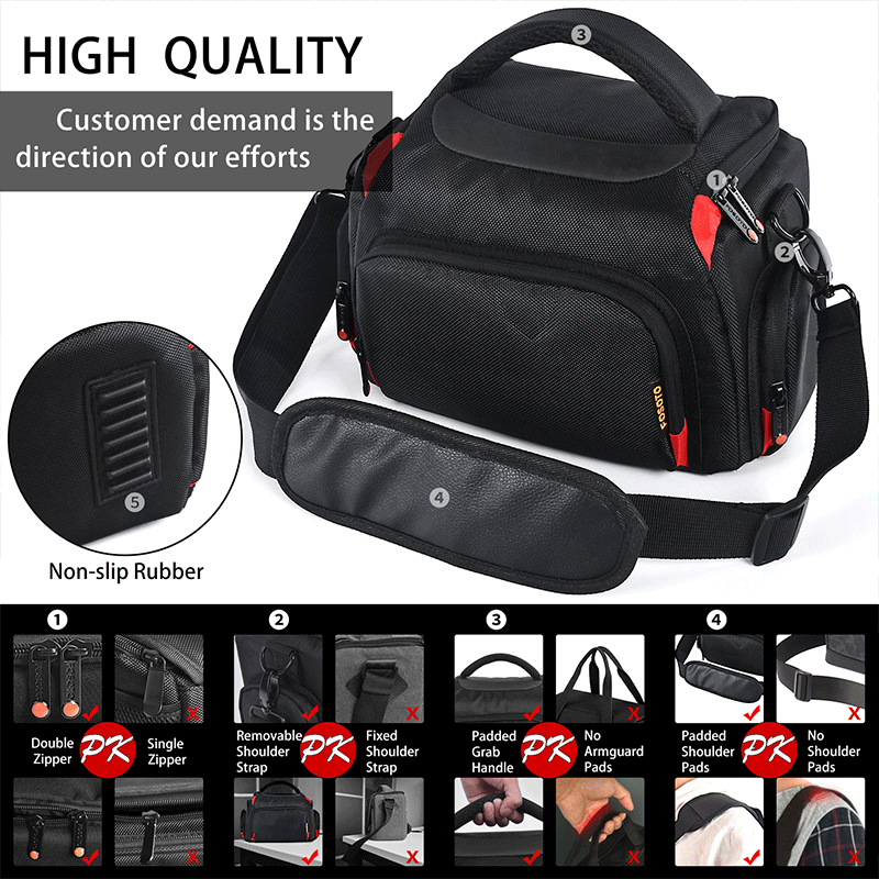 FOSOTO B700S DSLR fashion Camera bag high-capacity waterproof Camera Case for Canon Nikon Sony video bag