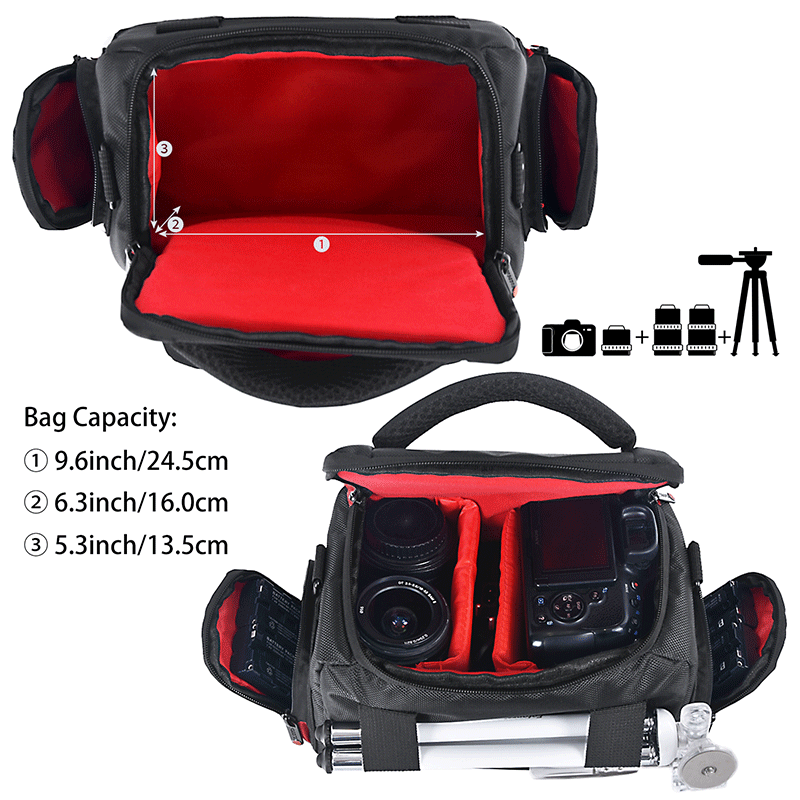 FOSOTO B700S DSLR fashion Camera bag high-capacity waterproof Camera Case for Canon Nikon Sony video bag