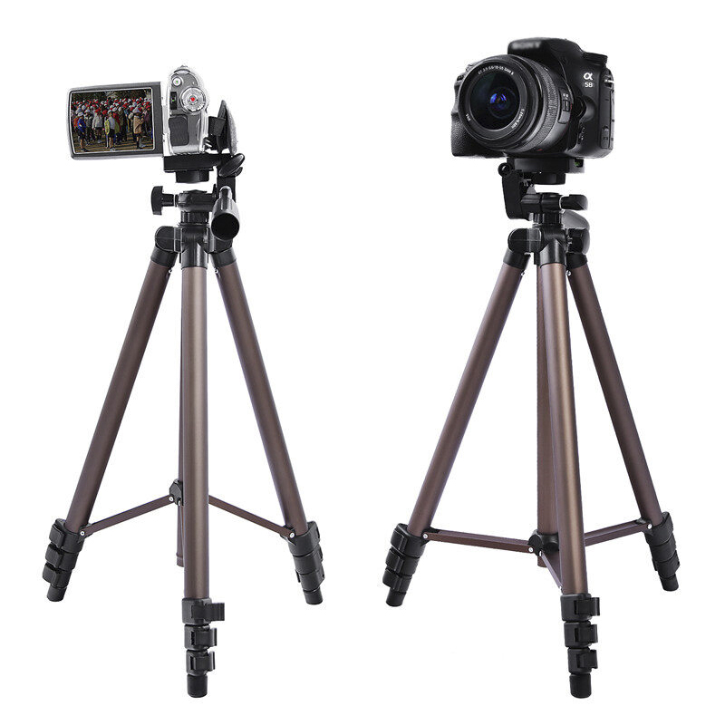 FOSOTO Professional Camera Tripod Stand Portable Aluminum Tripods with Holder for Canon Nikon Sony DSLR Camera Camcorder Phone