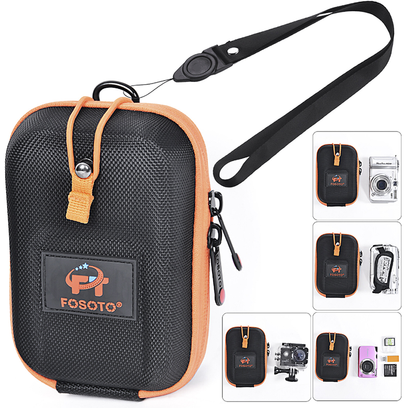 FOSOTO Protective Digital Camera Carrying Storage Bag for Olympus Tough TG-6 Panasonic Lumix ZS50 ZS60S DC-ZS70K ZS25 ZS7 ZS200 ZS100 ZS10 Fujifilm FinePix XP130