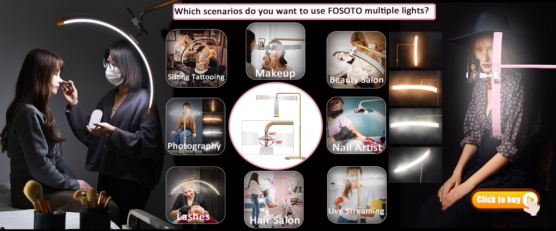 fosoto multiple photography light